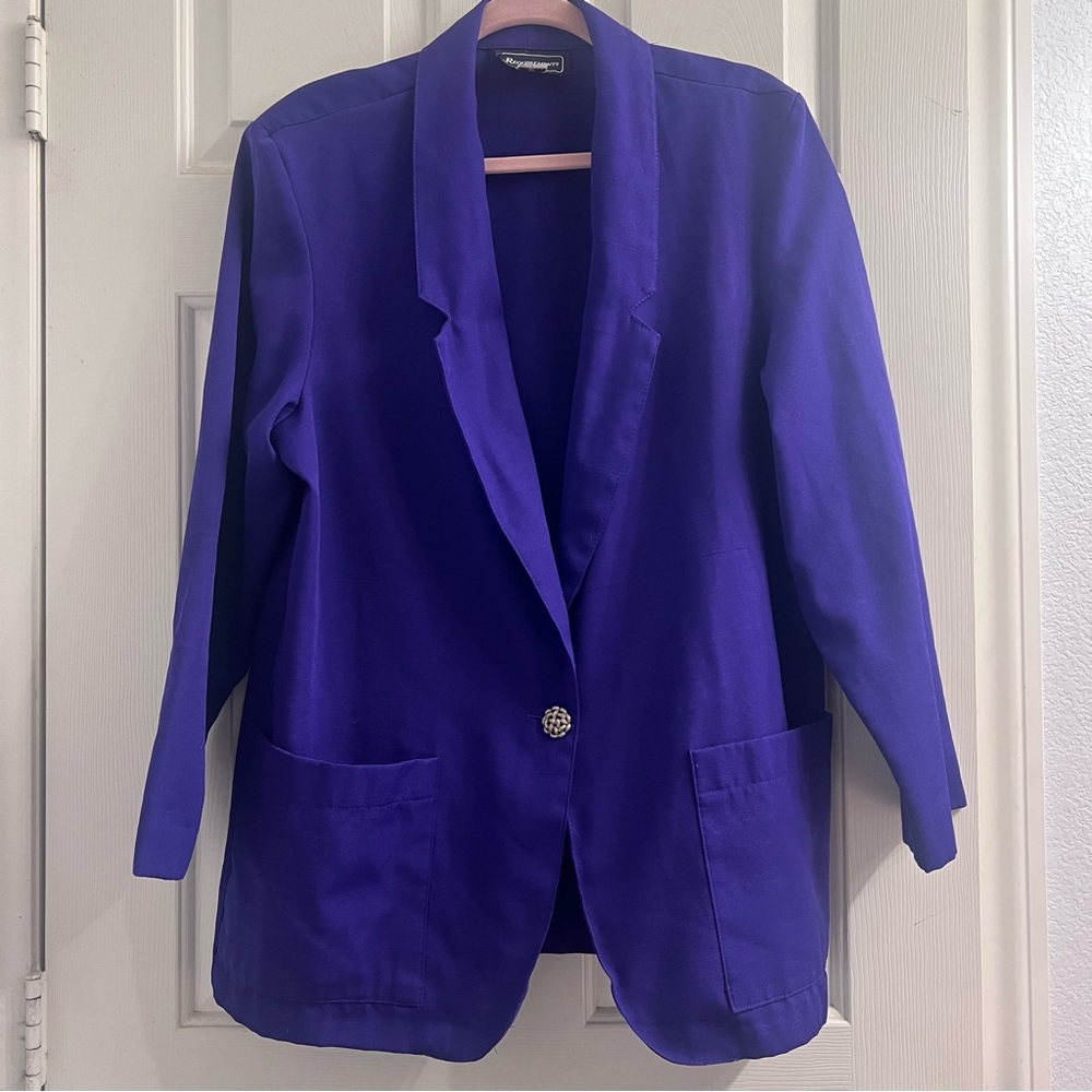 Vintage Purple Single-button Blazer By: Requirements